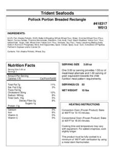 ZARTIC/Z-BIRD NUTRITIONAL INFORMATION SHEET