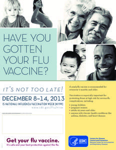 HAVE YOU GOTTEN YOUR FLU VACCINE? it’s not too late!