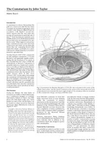 The Cometarium by John Taylor Martin Beech Introduction A cometarium is a device that portrays the path of a comet in its orbit the Sun. Some