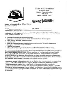 Ouachita River School Distict Wellness Center, Healthy Connections, hrc. 146 Polk 96 Mena, Arkansas 71953