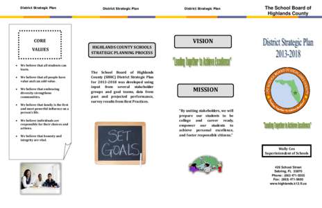 District Strategic Plan  District Strategic Plan 