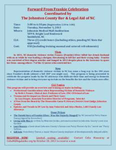 Johnston County Bar and Legal Aid of North Carolina Hold Forward from Frankie Celebration