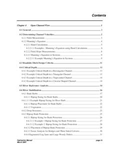 Washington State Department of Transportation: Hydraulics Manual