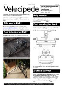 MayVelocipede Newsletter Number 8.1