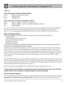 Gifted education / Georgetown University / Georgetown /  Washington /  D.C. / Middle States Association of Colleges and Schools / Junior State of America