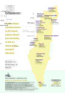 Galilee/Golan 14 schools 36 pre-schools TALI Education Fund