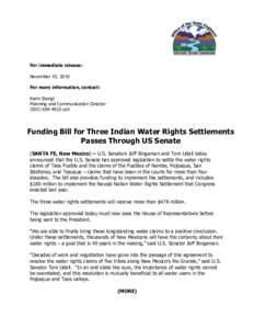 For immediate release: November 19, 2010 For more information, contact: Karin Stangl Planning and Communication Director[removed]cell