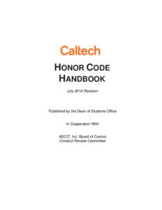 Honor Code Handbook