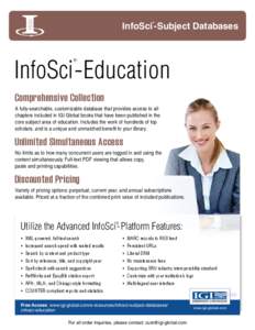 InfoSci -Subject Databases ® InfoSci -Education ®