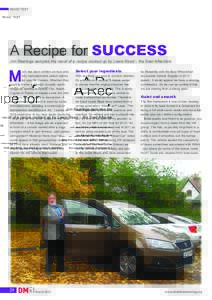 ROAD TEST  A Recipe for SUCCESS Jim Rawlings samples the result of a recipe cooked up by Lewis Reed – the Seat Alhambra.