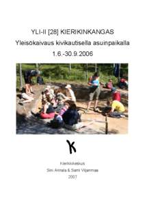 YLI-II [28] KIERIKINKANGAS Yleisökaivaus kivikautisella asuinpaikalla[removed]