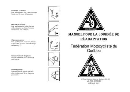 Formation en Damier: Bras gauche étendu vers le haut, les doigts fermés sauf, le pouce et l’auriculaire