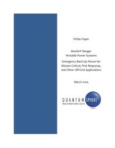 Microsoft Word - MetAir Ranger White Paper - 05 March 14 FINAL.docx