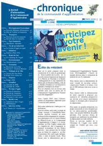 Journal d’informations de la Communauté d’Agglomération  Chronique