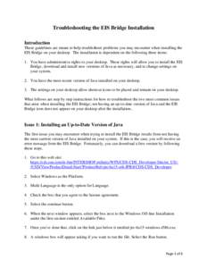 Microsoft Word - Troubleshooting EIS Bridge Installation.doc