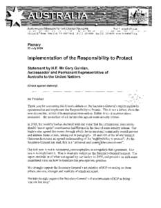 AUSTRALIANMISSION TO THE UNITED NATIONS  E-mail [removed] 150 East 42