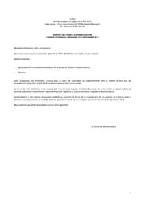 AUBAY Société anonyme au capital de[removed] € Siège social : 13 rue Louis Pasteur[removed]Boulogne Billancourt RCS : Nanterre B[removed]RAPPORT DU CONSEIL D’ADMINISTRATION