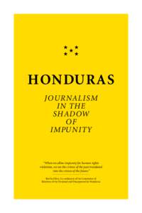 ★ ★ ★ ★ ★ honduras Journalism