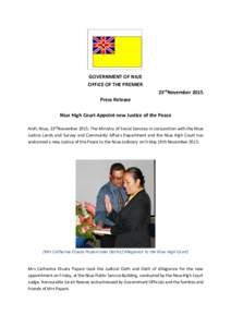 Politics of Niue / Foreign relations of New Zealand / Niue / Pokotoa Sipeli / Government of New Zealand / Outline of Niue