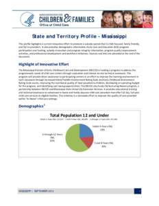 State and Territory Profile - Mississippi