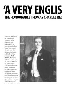 ‘A Very English  The Honourable Thomas Charles Reginald The death of Captain the Honourable