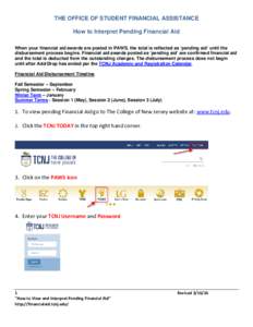 Microsoft Word - How to Interpret Pending Financial Aid in PAWS.docx