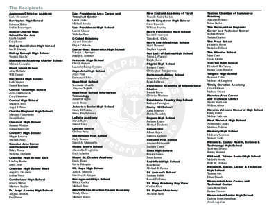 North Smithfield High School / Chariho Regional School District / Hope High School / United States / Rhode Island schools / East Coast of the United States / New England / Rhode Island