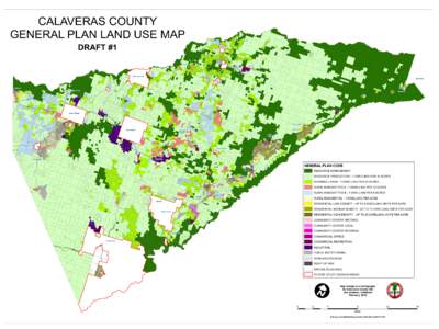 CALAVERAS COUNTY GENERAL PLAN LAND USE MAP DRAFT #1 West Point