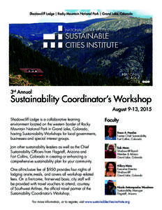 Shadowcliff Lodge | Rocky Mountain National Park | Grand Lake, Colorado  NATIONAL LEAGUE of CITIES SUSTAINABLE CITIES INSTITUTE