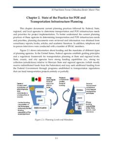 Chapter 2. State of the Practice for POE and Transportation Infrastructure Planning