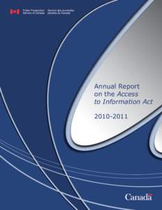 Annual Report on the Access to Information and Privacy Act[removed]