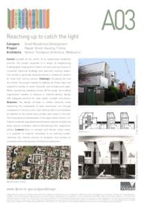 Reaching up to catch the light Category Project Architects  A03