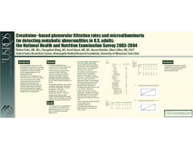 Microalbuminuria / Receiver operating characteristic / Statistics / Renal function / Renal physiology