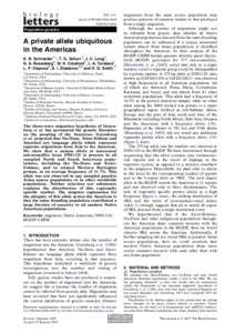 Biol. Lett. doi:[removed]rsbl[removed]Published online Population genetics