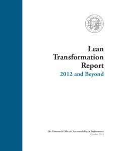 Lean Transformation Report: 2012 and Beyond