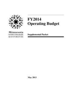 FY2008-2009 Operating Budget Priorities Discussion