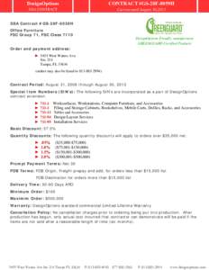 DesignOptions  CONTRACT #GS-28F-8059H GSA CONTRACT