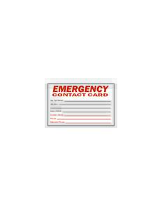 EMERGENCY CONTACT CARD My Full Name: Address: Date of Birth: Contact Name: