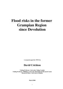 Flood risks in the former Grampian Region since Devolution