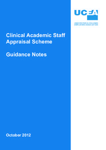 Clinical Academic Staff Appraisal Scheme Guidance Notes October 2012 a