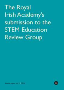 The Royal Irish Academy’s submission to the STEM Education Review Group