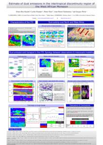 Particulates / Bodélé Depression / Dust / Mineral dust / Low-pressure area / Mesoscale convective system / Monsoon / Atmospheric sciences / Meteorology / Weather