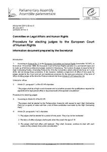 AS/Jur/Inf[removed]rev 3 28 June 2011 ajinfdoc02 2011rev 3 Committee on Legal Affairs and Human Rights