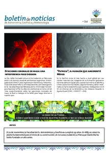 boletín de noticias de Astronomía, Geofísica y Meteorología nº  354