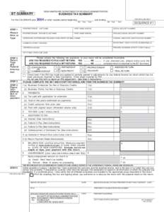 NOTE: FILE THIS FORM ONLY FOR AMENDED RETURNS. DO NOT USE FOR CURRENT TAX PERIOD FORM NEW HAMPSHIRE DEPARTMENT OF REVENUE ADMINISTRATION  BT-SUMMARY