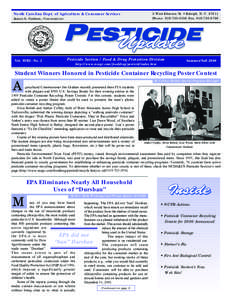 North Carolina Dept. of Agriculture & Consumer Services James A. Graham, Commissioner Vol. XVIII - No[removed]West Edenton St. • Raleigh, N. C[removed]