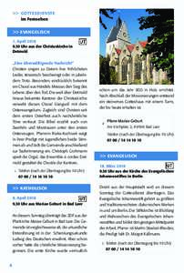 >> GOTTESDIENSTE im Fernsehen >> EVANGELISCH 1. April 2018 , 9.30 Uhr aus der Christuskirche in Detmold