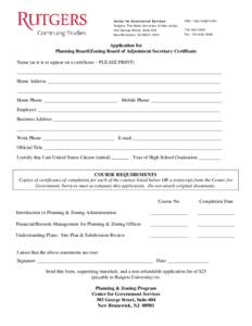 Center for Government Services  http://cgs.rutgers.edu Rutgers, The State University of New Jersey 303 George Street, Suite 604