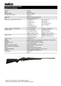 TECHNICAL SPECIFICATION SAKO A7 SYNTHETIC WEAPON SAKO A7