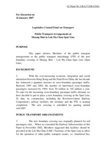 LC Paper No. CB[removed])  For discussion on 26 January[removed]Legislative Council Panel on Transport
